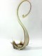 Caramel and White Hand Blown Glass Swan Candle Holder, Dish, Vase Item No. GB705