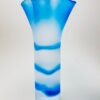 Clear - Royal Blue Hand Blown Glass Vase, Item No.V188