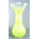 Opaque White Hand Blown Glass Flower Vase