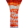 Twist Orange-Clear Hand Blown Glass Vase, Item No.V185