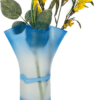 Clear - Royal Blue Hand Blown Glass Vase, Item No.V188 - Image 2