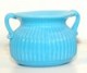 Small Baby Blue Hand Blown Glass Candle Holder