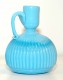 Small Baby Blue Hand Blown Glass Candle Holder