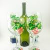 Set of 4 Turkish Wine Glasses  With Hand Painted Grapes - Image 3