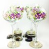 Set of 4 Turkish 17 Oz. Wine Glasses With Hand Painted Purple Flowers - Image 3