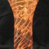 Orange and Clear Hand Blown Crackle Glass Vase, Item No RV017