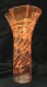 Orange and Clear Hand Blown Crackle Glass Vase, Item No RV017