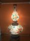 Lantern Hand Blown Crackle Glass Table Lamp 22" Tall