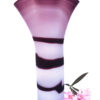 Opaque Purple-White Hand Blown Glass Vase,Item No RV019