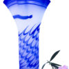 Opaque Royal Blue-White Hand Blown Glass Vase,Item No RV018