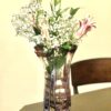 Crackle Purple and Clear Hand Blown Glass Vase Item No. RV013