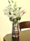 Crackle Purple and Clear Hand Blown Glass Vase Item No. RV013