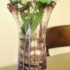 Crackle Purple and Clear Hand Blown Glass Vase Item No. RV013 - Image 3