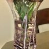 Crackle Purple and Clear Hand Blown Glass Vase Item No. RV013 - Image 2