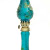 Hand Blown Glass,Blue Jade Hand Painted Oil Lamp, Item No. OL104