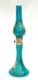 Hand Blown Glass,Blue Jade Hand Painted Oil Lamp, Item No. OL104