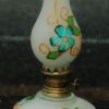 Hand Blown Glass, Turquoise Hand Painted Opaque Finish  Oil Lamp, Item No. OL105