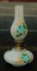 Hand Blown Glass, Turquoise Hand Painted Opaque Finish  Oil Lamp, Item No. OL105