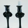 Set of 2 Hand Blown Glass Candle Holder, Hand Painted Item No G049 - Image 5