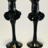 Set of 2 Hand Blown Glass Candle Holder, Hand Painted Item No G049 - Image 3