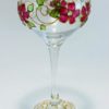 Set of 4 Turkish 17 Oz. Wine Glasses With Hand Painted Red Flowers - Image 4