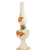 Hand Blown Glass Oil Lamp Red Hand Painted Opaque Finish, Item No OL108