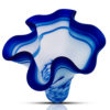 Opaque Royal Blue-White Hand Blown Glass Vase,Item No RV018 - Image 2