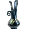 Black Hand Blown Glass Vase, Hand-Painted Grape Design. Item No.V182 - Image 3