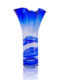 Clear - Royal Blue Hand Blown Glass Vase, Item No.V183