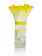 Yellow Wave Fall Décor Hand Blown Glass Vase, Item No.V187