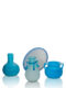 Set of 4 Opaque Blue, Jade Blue Hand Blown Glass Arts, Item No. SB401