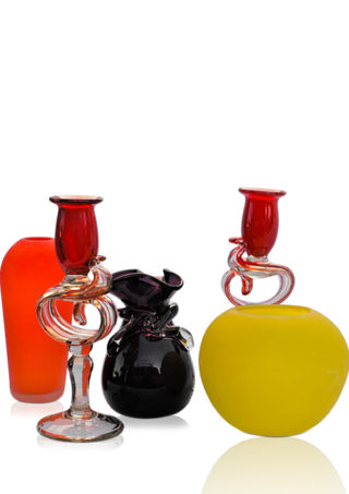 Set of 5 Hand Blown Glass Arts, Item No. SB501