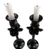 Set of 2 Hand Blown Glass Candle Holders, Hand Painted Item No G053 - Image 4