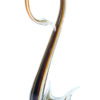 Caramel and White Hand Blown Glass Swan Candle Holder, Dish, Vase Item No. GB709