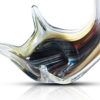 Caramel and White Hand Blown Glass Swan Candle Holder, Dish, Vase Item No. GB709 - Image 2