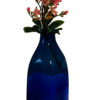 Square Base Cobalt Blue Hand Blown Glass Vase