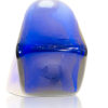 Square Base Cobalt Blue Hand Blown Glass Vase - Image 3