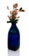 Square Base Cobalt Blue Hand Blown Glass Vase