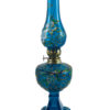 Hand Blown Glass and Hand Painted Blue Jade Oil Lamp, Item No. OL101 - Image 3