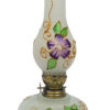 Hand Blown Glass Oil Lamp, Hand Brush Painted Purple Opaque Finish, Item No OL106