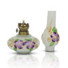 Hand Blown Glass Oil Lamp, Hand Brush Painted Purple Opaque Finish, Item No OL106 - Image 2