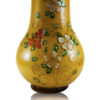 Hand Blown Glass Caramel Color Vase,Hand Painted White & Red Flowers, Item No. V170 - Image 3