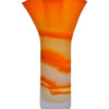 Fall Décor Opaque Tangerine Hand Blown Glass Vase, Item No.V186