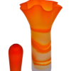 Fall Décor Opaque Tangerine Hand Blown Glass Vase, Item No.V186 - Image 4