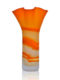 Fall Décor Opaque Tangerine Hand Blown Glass Vase, Item No.V186